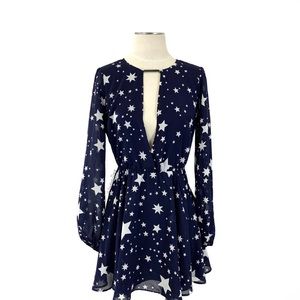 Lovers + Friends- Lana Navy Star Dress Size Small